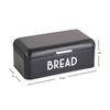 Hds Trading Metal Bread Box, Black ZOR96009